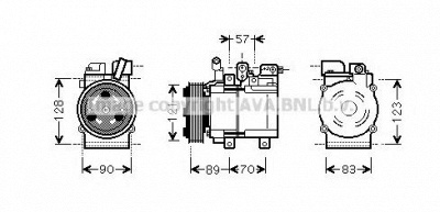 AVA QUALITY COOLING hyk257 -  Компрессор, кондиционер